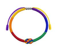 Pride Infinity Love Wins, LGBTQAI+ Pride Love Wins Tibetan Wrist Wrap Bracelets, With LGBTQ Surfer String Rope Bracelet for Him and Her, Women Men, Support LGBTQ Community