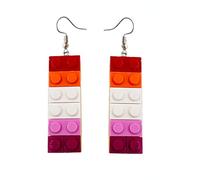 Pride Jewelry for Women - Rainbow Earrings - Trans Earrings - Bisexual Jewelry - Lesbian Earring, Zinc, No Gemstone