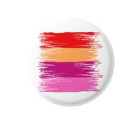 Pride Lesbian Brush Strokes Flag Design Support Badge 1in 25mm