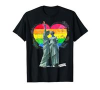 Pride Liberty & Justice Rainbow Heart Equality Graphic Value Graphic T-Shirt