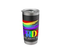 Pride Love Above All Rainbow Flag Stainless Steel Insulated Tumbler