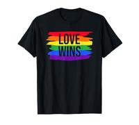 Pride Love Wins Pride Flag LGBTQ Support Men Women Kids T-Shirt