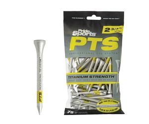 Pride Men's Pride Titanium Wooden Pack of 75 Black Yellow 70 mm, Black Yellow, 2 3 4 UK