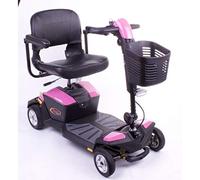 Pride Mobility Apex Rapid Mobility Scooter - Compact Travel Power Scooter - Portable, Pink
