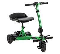 Pride Mobility iRide Electric Mobility Scooter-Battery Operated-Height Adjustable Seat-Foldable Three Wheel Travel Mobility Scooter for Adults-Digital Odometre - 113kg Weight Capacity (Lime)