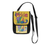 Pride Month A Rainbow Cat Travel Wallet Passport Holder Travel Organizer Slim Lightweight Crossbody Bag with Adjustable Strap
