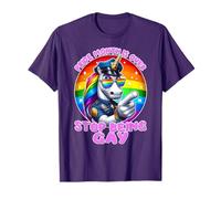 Pride Month is Over Stop Being Gay Unicorn Funny Gay Humor T-Shirt