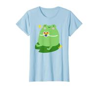 Pride Month LGBTQ Equality Funny Cute Frog Rainbow Heart T-Shirt