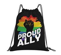 Pride Month Lgbtq Gay Pride Ally Unisex Gym Sack Large String Backpack Durable Drawstring Bag For Yoga Football Climbing