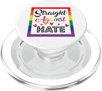 Pride Month Straight Against Hate LGBT PopSockets PopGrip for MagSafe
