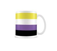 Pride Mug (Non Binary Pride Design) Flag Wrap 11oz Ceramic Mug, Purple,White,Yellow