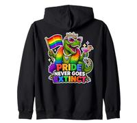 Pride Never Goes Extinct T-Rex Gay-saurus Zip Hoodie