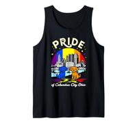 Pride of Columbus City Ohio Dogs Rainbow Flag Tank Top