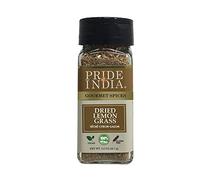 Pride Of India - Organic Lemongrass Fine Cut & Sifted - 0.8 oz (22.7 gm) Small Dual Sifter Jar - Certified Pure and Authentic Indian Herb