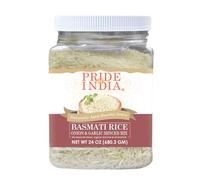 Pride of India | PACK of 6 | Extra Long Basmati Rice with Minced Onion & Garlic 24 oz | Naturally Aged Healthy Grain | Perfect for Pilaf, Stuffed Bell Pepper, Fried Rice, Risottos | Vegan, Gluten-Free