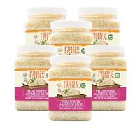 Pride Of India - PACK of 6 - Thai White Jasmine Rice - Fragrant Hom Mali Rice, 1.5 Pound Jar