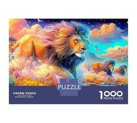 Pride of Lions Runs in A Cosmic Plain 1000-Piece Jigsaw Puzzle The Lion Classic Jigsaw Puzzles for All Ages 52x38cm/1000pcs