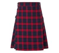 Pride of Scotland Mens Kilt Tartan Kilts Men's Scotsman Fancy Dress CostumeTraditional Highland Tartan Outfit for Festivals,Stag Do,Scottish Party,Costume Parties,World Book Day,Cosplay,Halloween Red