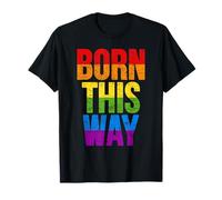 Pride Parade 2022 Born This Way LGBTQ Rainbow Flag Colors T-Shirt
