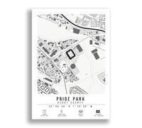 Pride Park Stadium Map Minimalist A4/A3 Poster Photo Print Framed Gift Derby County (A4 Poster Only)