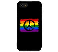 Pride Peace Sign Rainbow Flag LGBTQ Love Unity Design Case for iPhone SE (2020) / 7 / 8
