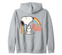 Pride Peanuts Snoopy Rainbow LGBTQ Summer Fashion Love XOXO Zip Hoodie