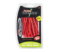 Pride Performance Plastic Golf Tee's Matte Finish, Red (2 3/4"), Clamshell of 15