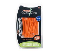 Pride Performance Plastic Tees - Matte Finish, Orange (3 1/4"), Clamshell of 15 tees