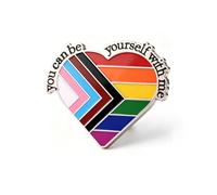 Pride Pin Badge,Gay Pride Accessories,Lgbtq Day Rainbow Love Heart Pins Badges,Bisexual Metal Enamel Funny Brooch,Lgbt Flag Lapel Progress Brooches for Trans Festival Men Women Party Gifts Decorations