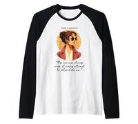 Pride & Prejudice - Lizzy - My Courage Always Rises Quote Raglan Baseball Tee