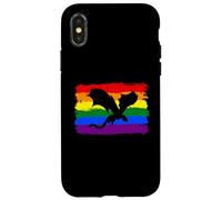 Pride Rainbow Gamer Dragon LGBTQ Fantasy Nerd Geek Design Case for iPhone X/XS