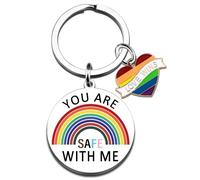 Pride Rainbow Gifts Pride Month Decorations Transgender Decorations Gift for Gay, Silver, S