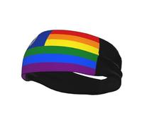 Pride Rainbow LGBT Flag of The Northern Mariana Islands Headbands Men Women Non Slip Wicking Sports Sweatband for Gym Basketball Yoga Hairbands