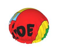 Pride Rainbow Sun LGBT Double Layered Women'S Long Hair Waterproof Cartoon Pattern Shower Cap