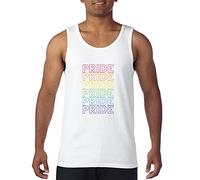 Pride Rainbow Vest LGBTQ+ Gay Lesbian Pride Month Graphic Tank Top Sleeveless T-Shirt