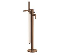 Round Freestanding Bath Shower Mixer Tap Kit Brushed Bronze Balterley Brown One Size