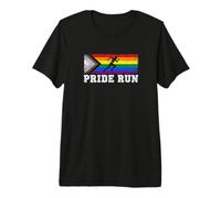 Pride Run 5K Marathon | LGBTQ Progress Flag - Vintage Premium T-Shirt
