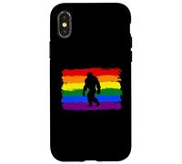 Pride Sasquatch Rainbow Flag LGBTQ Cryptid Funny Design Case for iPhone X/XS