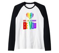 Pride Shirt Women's Men's LGBTQ Rainbow Shirt Be You LGBT Raglan Baseball Tee