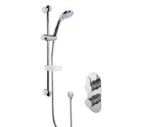 Pride Shower Bundle Concealed Round Twin Valve & Multi Function Handset Slide Rail Kit - Chrome Balterley