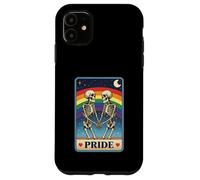 Pride Skeletons Holding Hands Under Rainbow LGBTQ Tarot Case for iPhone 11
