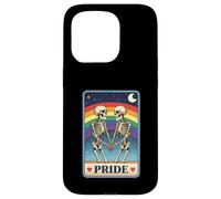 Pride Skeletons Holding Hands Under Rainbow LGBTQ Tarot Case for iPhone 15 Pro