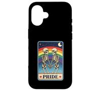 Pride Skeletons Holding Hands Under Rainbow LGBTQ Tarot Case for iPhone 16