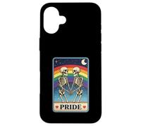 Pride Skeletons Holding Hands Under Rainbow LGBTQ Tarot Case for iPhone 16 Plus