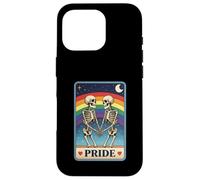 Pride Skeletons Holding Hands Under Rainbow LGBTQ Tarot Case for iPhone 16 Pro