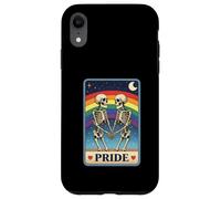 Pride Skeletons Holding Hands Under Rainbow LGBTQ Tarot Case for iPhone XR