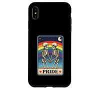 Pride Skeletons Holding Hands Under Rainbow LGBTQ Tarot Case for iPhone XS Max