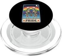 Pride Skeletons Holding Hands Under Rainbow LGBTQ Tarot PopSockets PopGrip for MagSafe