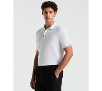 Pride Space Dyed Mesh Polo Shirt In Bright White