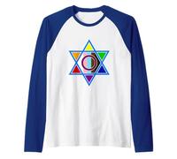 Pride Star of David Jewish Love Raglan Baseball Tee